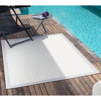 Tapis d'Extérieur/Intérieur 120x170 Ivoire/Gris