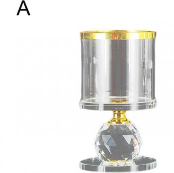 Elegant Crystal Candle Holders for Table Decor