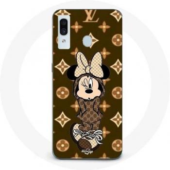 Cubierta Elegante Minnie Disney Marrón para Samsung Galaxy A40