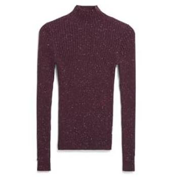 Armedangels Alaania Tweed Pullover – Nachhaltiger Bio-Wollmix, dunkles Cranberry, S