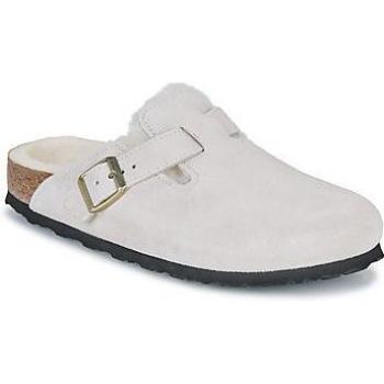 Tamancos Femininos BIRKENSTOCK Boston Shearling LEVE Antique White
