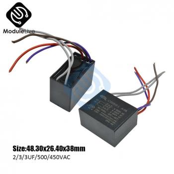 CBB61 Rectangle Capacitor 5 Wires 2/3/3UF 500/450V