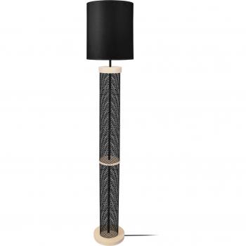 ADONIS Lampadaire design en tissu noir 30x160 cm