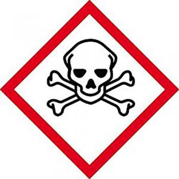 Hazardous Material Skull & Crossbones Sticker