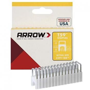 Arrow T59 Insulated Staples Clear 6 x 8mm (Box 300)
