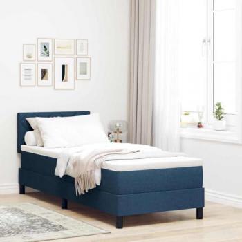 Letto con Materasso Blu 80×200 cm – Telo di Tessuto