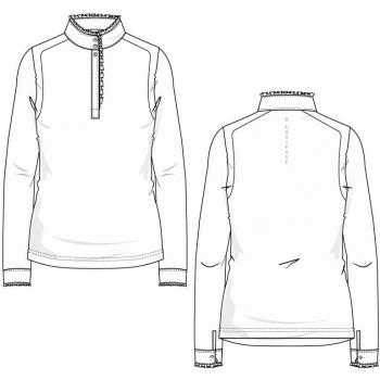 White Lesley LS Riding Top for Women