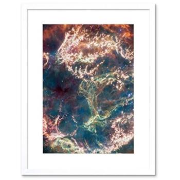NASA JWST Cassiopeia A Wall Print (Artery8) – 9×7 in White Frame