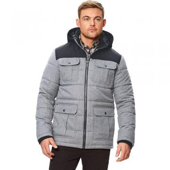Regatta Herren Arnault Wasserabweisende Thermoguard Isolierte Wolloptik Kapuzenjacke S Grau/Schwarz