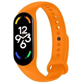 Pulsera Compatible de Silicona Naranja para Xiaomi Mi Band 5/6/7/Amazfit Band 5