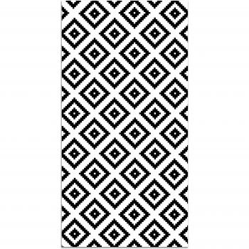 Tapis design vinyle noir 80x200cm