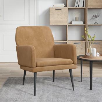 Fauteuil Marron 62x79x79 cm en Velours