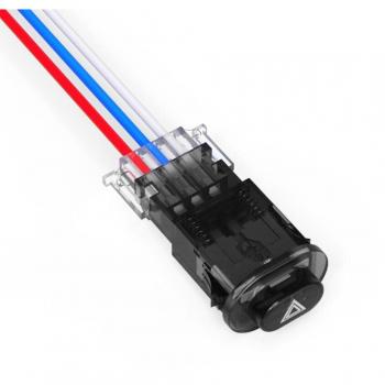 Motorcycle Double Warning Light Switch with Hazard Function and 3 Wires