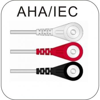 ECG Cable Único 3C con Snap Biolight M‑Series