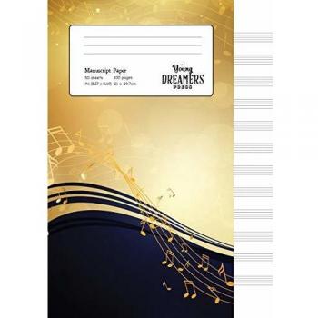 Manuscript Paper: Yellow Notes | A4 Blank Sheet Music Notebook
