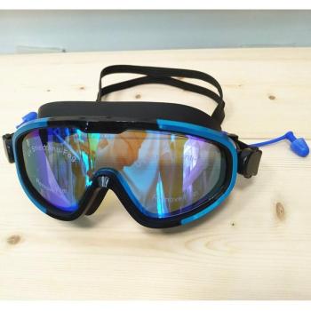 Anti-Fog Swimming Goggles for Adults with Large Frame and Silica Light