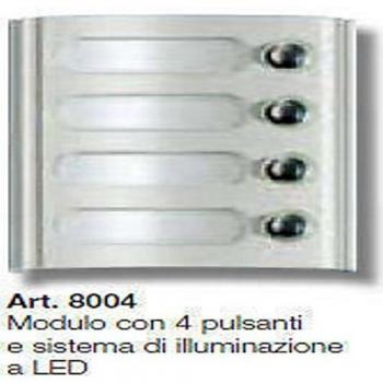 Panneau Elvox Targa 4 Boutons Couleur Gris 8000