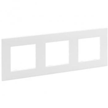 Niloé Step Cadre 3 Interrupteurs Blanc Mat Legrand 864173