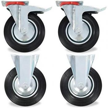 8 pcs. Vidaxl Heavy Duty Casters, 200 mm
