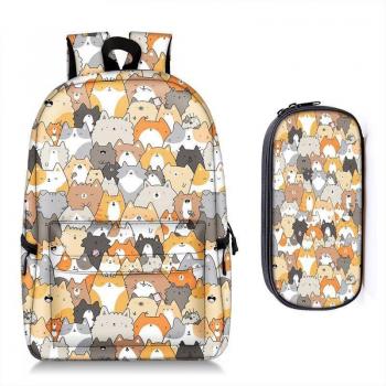 Furry Friends Backpack with Pencil Case