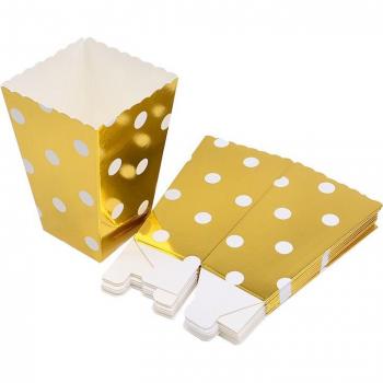 Cajas favor de boda cumpleaños con diseño plaka dot wave en oro rosa