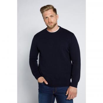 Pullover uomo 5XL blu, cotone, scollo a girocollo, STHUGE
