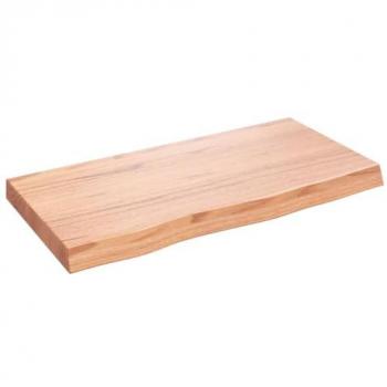OakGlow Wall Shelf Light – 80x40x(2-6) cm (Brown Treated Oak)