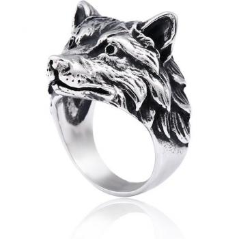 Tête de Loup Viking en Acier Inoxydable – Bague Homme