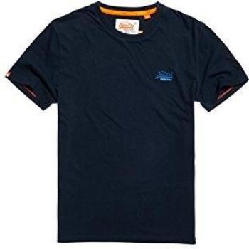 Superdry Herren T-Shirt Label Vintage Emb Tee, Blau