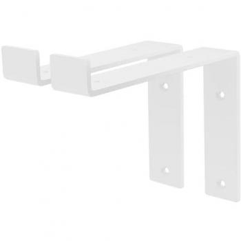 Support d'étagère en métal blanc 2 pièces dimensions 20x4x14,5 cm capacité de charge jusqu'à 50 kg Style industriel