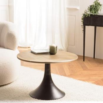 Mesa Auxiliar James 65x65 cm Elegante Negro Mate