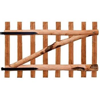 VidaXL 100x60 cm Treated Hazel Wood Fence Gate