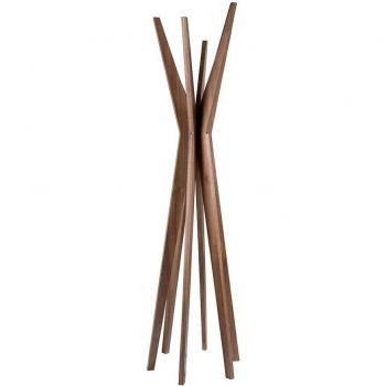 Appendiabiti moderno in legno di noce