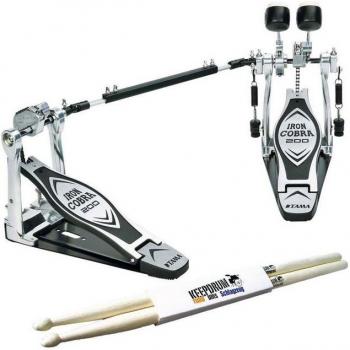 Tama Schlagzeug Fußmaschine Iron Cobra HP200PTW mit Sticks