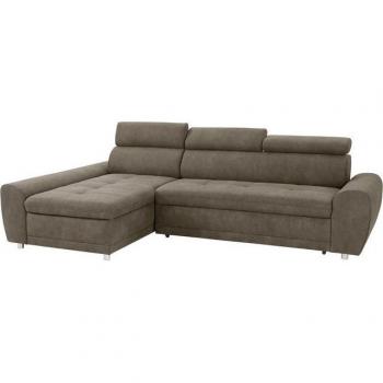Ecksofa Riva L-Form mit Bettfunktion und Kopteilverstellung
