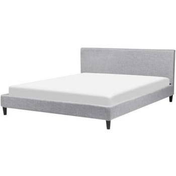 Lit contemporain en tissu gris 180x200