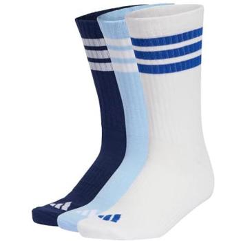 Adidas 3‑Stripe Sport Cushion Socks – Black & White Trio XL