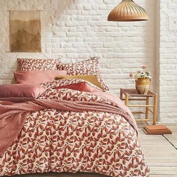 Housse de couette Allegoria en percale de coton rouge 140x200 cm Essix