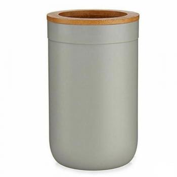Portaspazzolini Berilo in Bambù Polipropilene – 6 Unità (Marrone-Grigio)