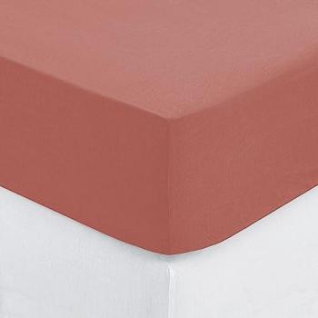 Drap Housse 160x200 cm Bonnet 30 cm en Coton Rose Blush OEKO-TEX