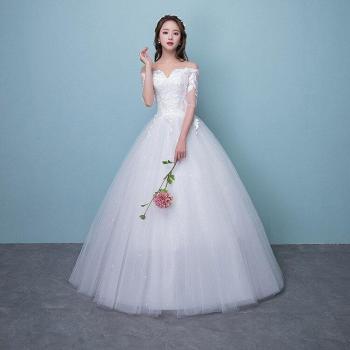 Lace Embroidered Bridal Gown