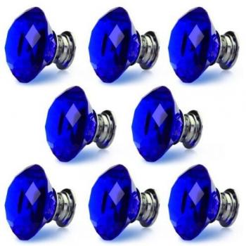 Revesun 30mm Blue Crystal Cabinet Pulls and Drawer Handles