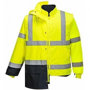 00D Oxford Weave Industry Ladies Class 3 Hi Vis Jacket Yellow S