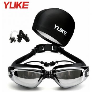 Ensemble de bonnet de natation Yuke incluant bouchons d'oreilles