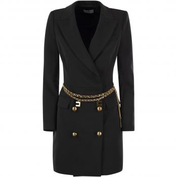 Abito Robe Manteau in crepe stretch Elisabetta Franchi donna nero Taglia 42