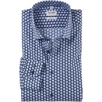 OLYMP Langarmhemd Level Five body fit mit sommerlichem Blumenprint