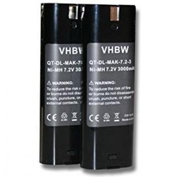 Batteries Makita 6018DWBE, 6018DWE, 6019D, 6019DW (2x 3000 mAh, NiMH)