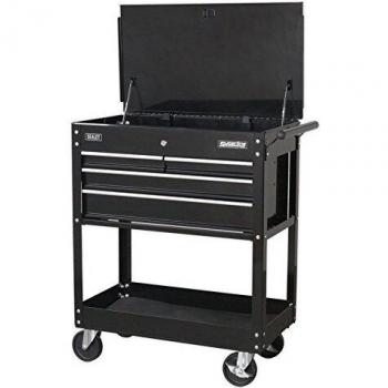 Sealey AP850MB 4 Drawers Heavy-Duty Mobile Tool & Parts Trolley & Lockable Top