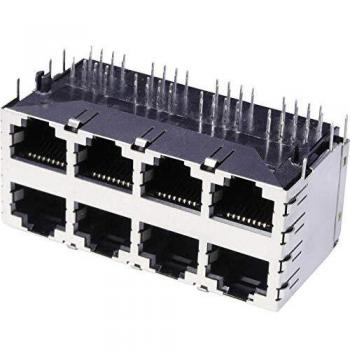 Metall‑Multiport 8‑Kanal RJ45 Einbaustock – ECO Connect 3022S4