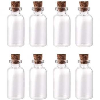 8 pcs Mini bottle with cork stopper 22 x 50mm